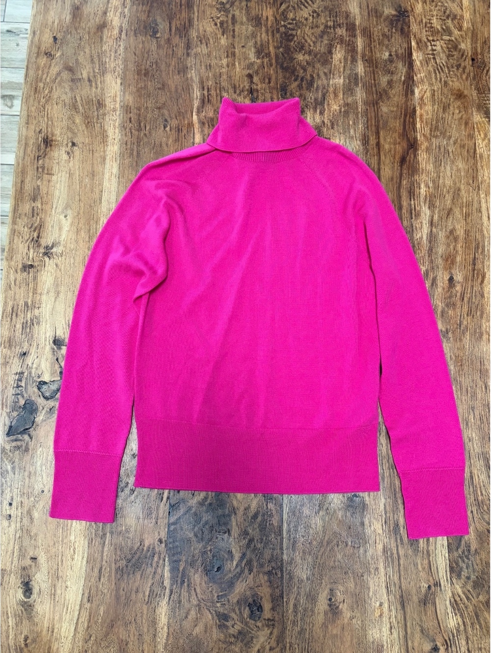 Banana Republic Women's Pink Merino Wool Turtleneck Sweater, Size Small